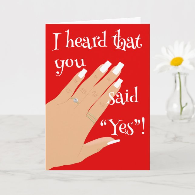 Engagement Congratulations Greeting Card (Small Plant)