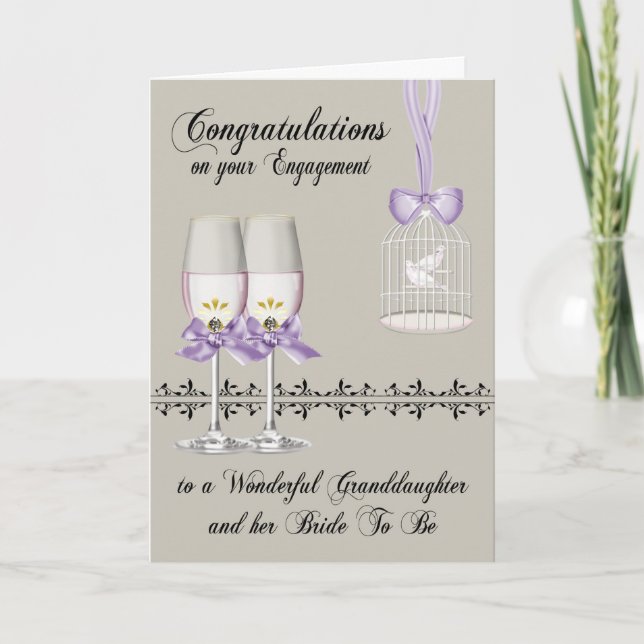 Engagement Congratulations, Lesbian Greeting Card (Front)
