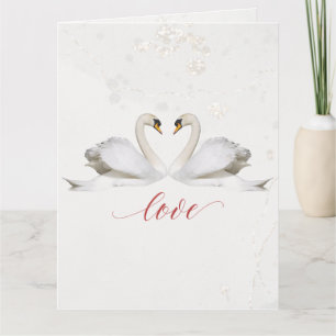 Engagement Congratulations Swans Elegant Wedding C Card
