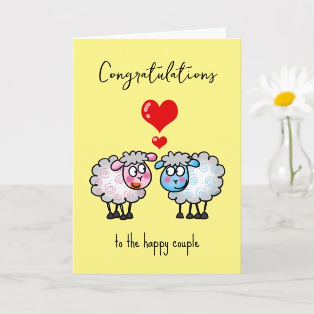 engagement couple congratulations  card (Small Plant)