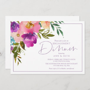 Engagement Dinner Floral Invitation