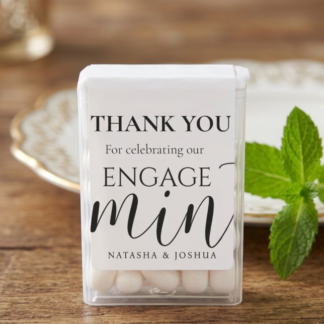 Engagement Engagemint Thank You Party Rectangular Sticker (Creator Uploaded)