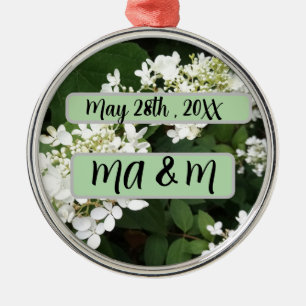 Engagement Favours Hydrangea Photo Metal Tree Decoration
