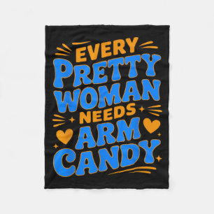 Engagement Fiancé Couple Woman Needs Arm Candy Fleece Blanket