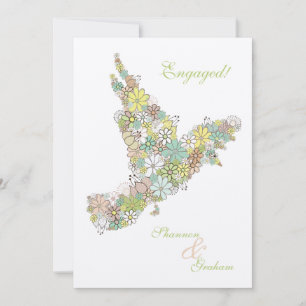 Engagement Floral Love Bird Custom Party Invite