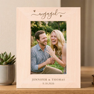 Engagement Gift Newly Engaged Couple Engraved Etched Frames