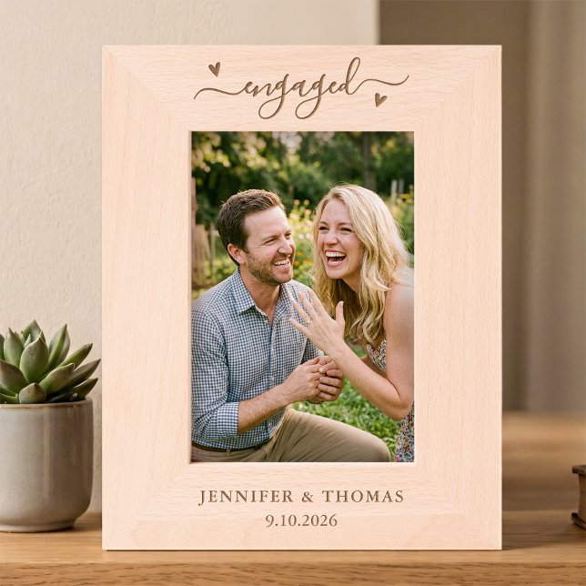Engagement Gift Newly Engaged Couple Engraved Etched Frames (Creator Uploaded)