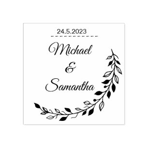 Engagement gift stamp with first names, Couple