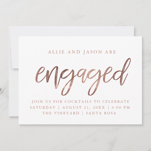 Engagement Invitation | Faux Foil (Front)
