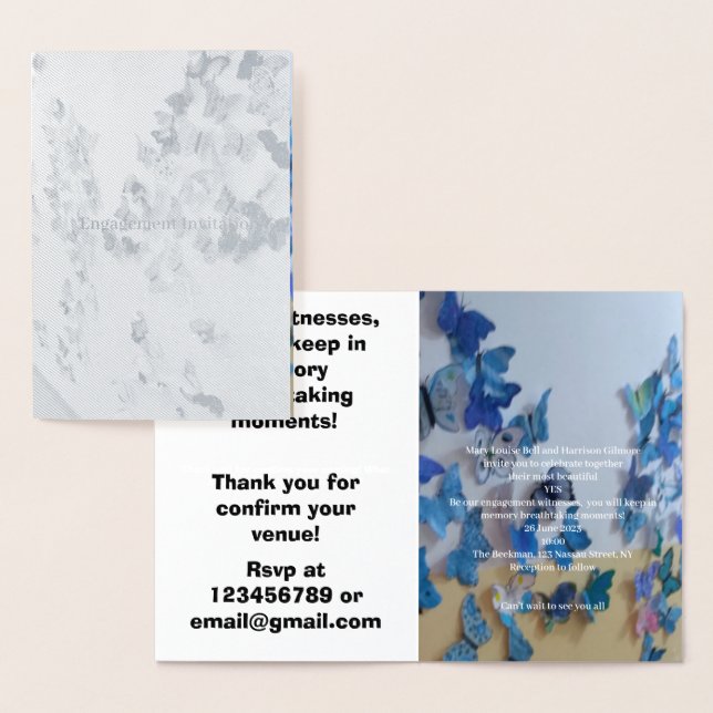 Engagement Invitation Foil Card (Display)