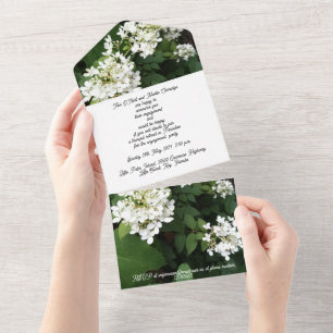 Engagement Invitation Party White Hydrangea
