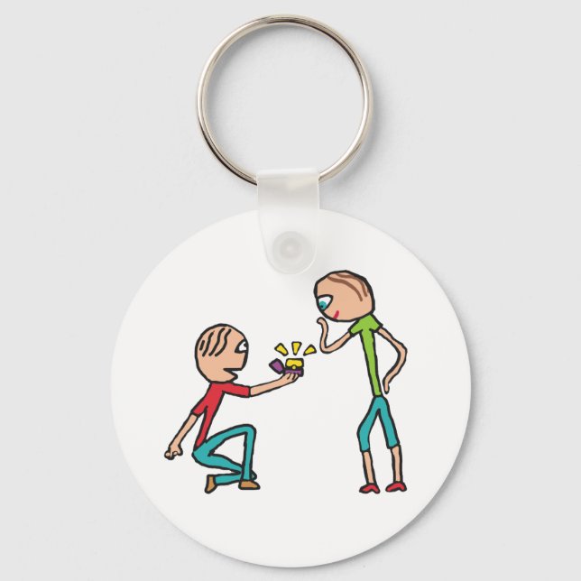 Engagement Marriage Proposal Key Ring (Front)