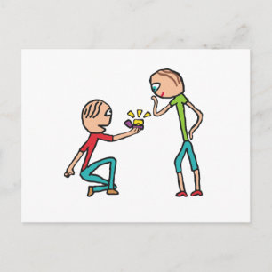 Engagement Marriage Proposal Postcard