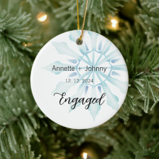 Engagement Ornament, Engaged Ornament, Bridal Ceramic Tree Decoration