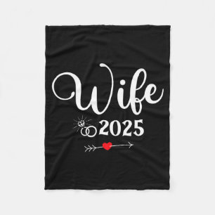 Engagement Party 2025 Wife Husband Matching Fleece Blanket
