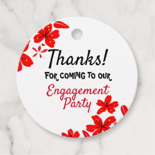 Engagement party favour tags