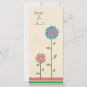 Engagement Party Happy Colourful Flowers Invitation