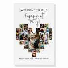 Engagement Party Heart Photo Collage Welcome Sign