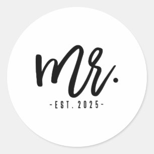 Engagement Party Husband And Wife Matching Couple  Classic Round Sticker