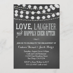 Engagement Party Invitation Chalkboard Wedding