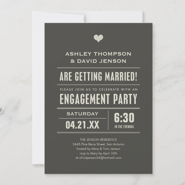 Engagement Party Invitations (Front)
