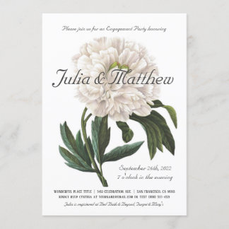 Engagement Party Invitations | Vintage Botanical
