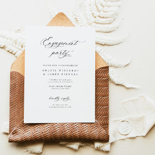 Engagement Party Minimal Wedding Invitation Card