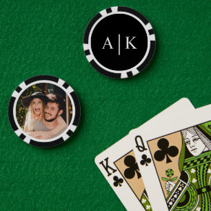 Engagement Party Monogram Photo Poker Chip