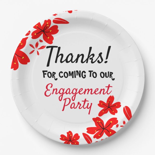 Engagement party paper plate (Front)