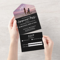 Engagement Party-Photo-Sunset Beach Backdrop-