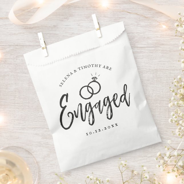 Engagement Party Script Lettering |  Favour Bags (Clipped)