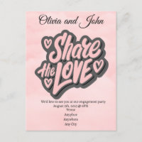 Engagement Party - Share the Love. Editable