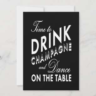 Engagement Party - Time to Drink Champagne Invitation