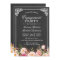 Engagement Party Vintage Pink Floral Chalkboard