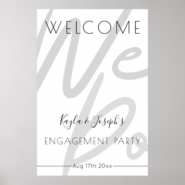 Engagement party welcome  poster (Front)