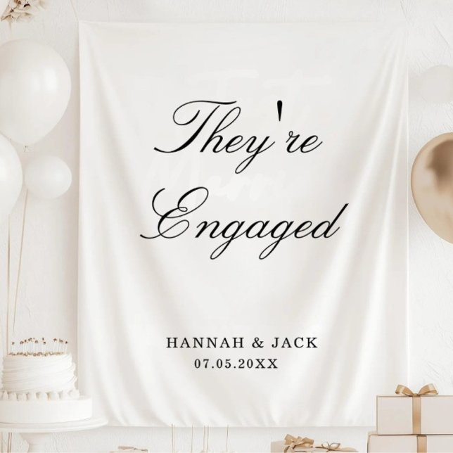 Engagement Party Welcome Sign Tapestry (Creator Uploaded)