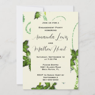 Engagement Party Whimsical Glitter Invitation