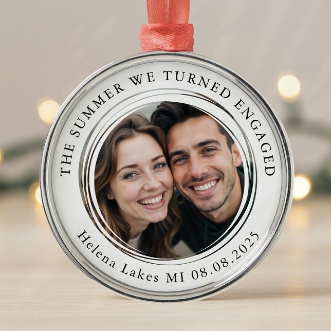 Engagement Photo Keepsake Metal Tree Decoration (Creator Uploaded)