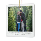 Engagement Photo Ornament | Our First Christmas En
