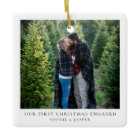 Engagement Photo Ornament | Our First Christmas En