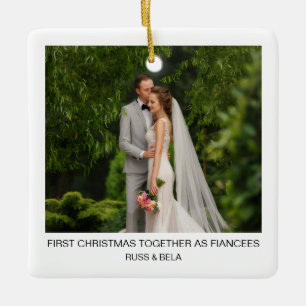 Engagement Photo Our First Christmas Ornament