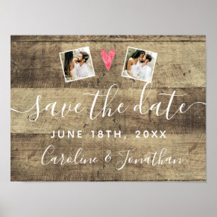 Engagement Photo Prop Wood Sign For Save the Date