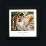 Engagement Photo Wooden Jewellery Keepsake Box<br><div class="desc">A personalised engagement photo wood lacquered keepsake box. Replace this photo with your own favourite wedding photo.</div>
