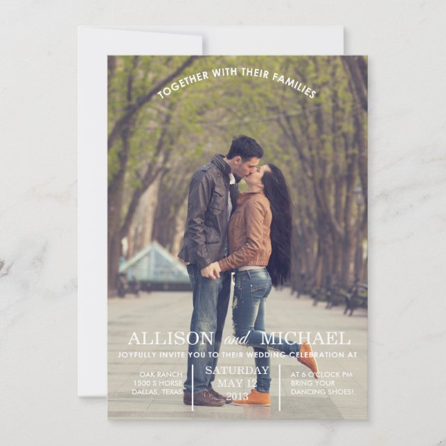 Engagement Photos Wedding Invitation (Front)