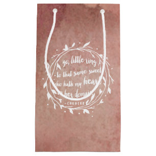 Engagement Quote Gift Bag Romantic Watercolor