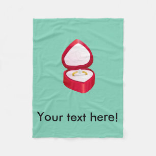Engagement ring clipart fleece blanket