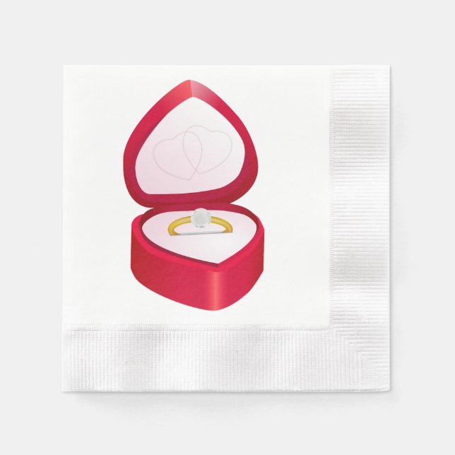 Engagement ring clipart napkin (Front)