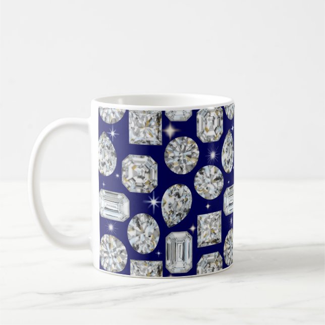 Engagement Ring Stones - Royal Navy Coffee Mug (Left)