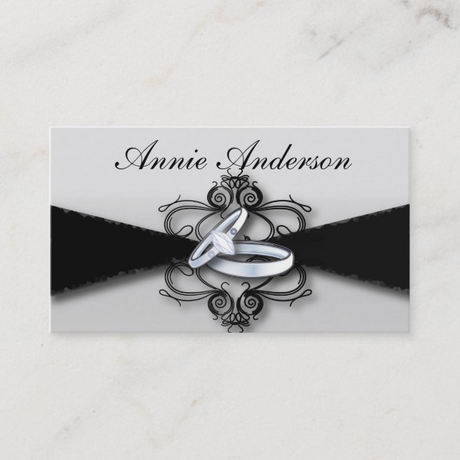 engagement rings wedding Event Planning Business Card (Front)