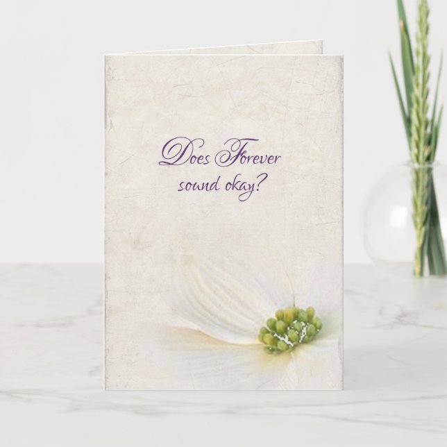 Engagement save the date flower card (Front)